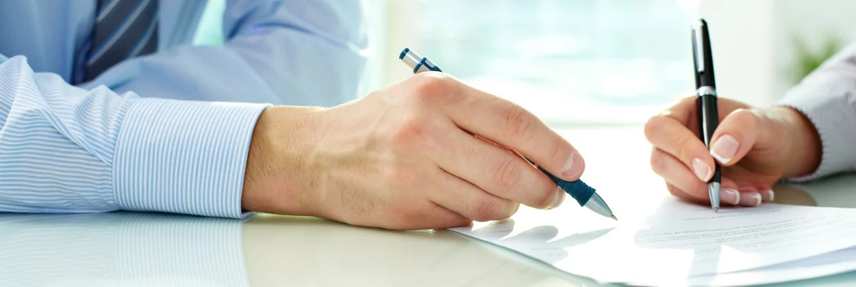Documents being reviewed during a legal consultation